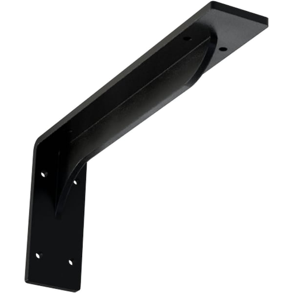 Ekena Millwork Embrey Steel Bracket, Powder Coated Black 2"W x 12"D x 5 1/4"H BKTM02X12X05EBPBL - main